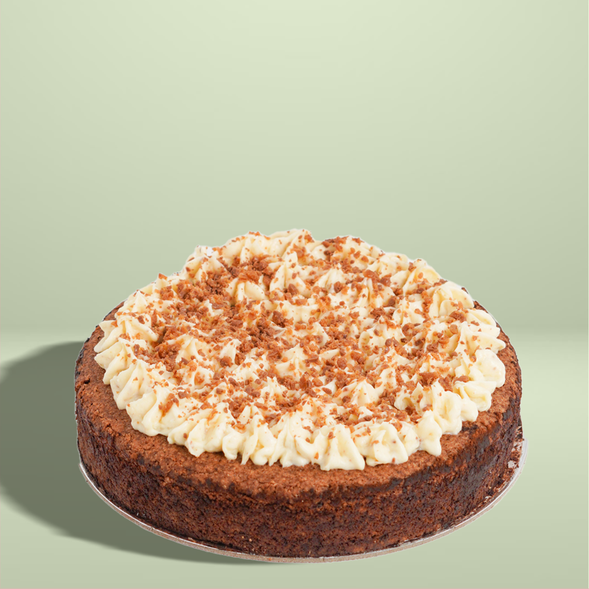 Daim Kladdkaka - Sticky chocolate cake topped with daim cheesecake